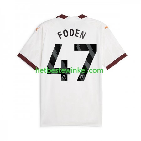 Manchester City Phil Foden 47 Voetbalshirts Uit 2023-24